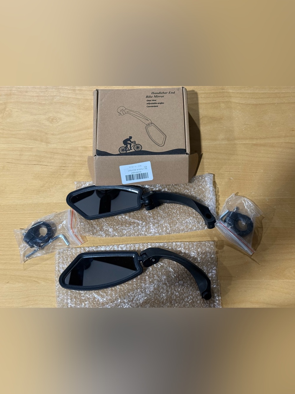 New ( open box) Handlebar End Bike Mirrors. Black.
